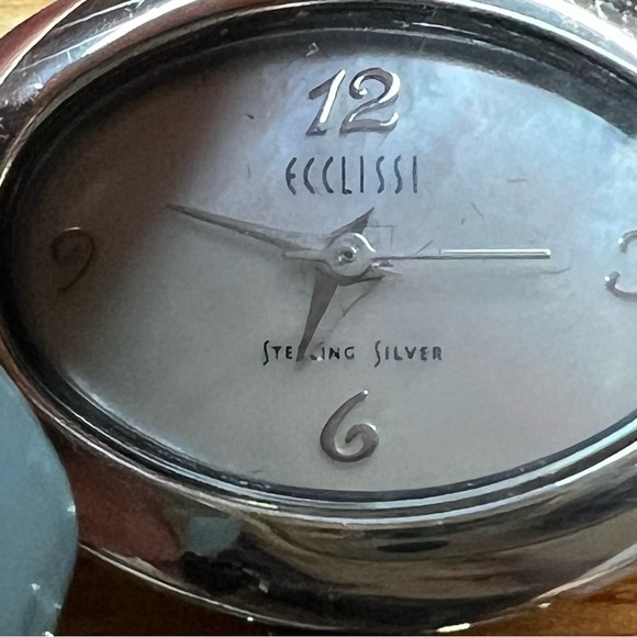 Ecclissi Sterling Silver Locket Watch with Amethyst Accents - Picture 4 of 13